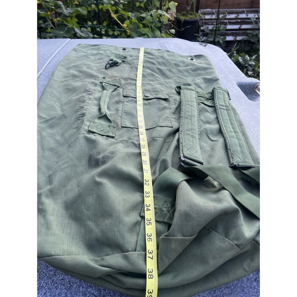 1990s US Military OD Green Sea Bag Backpack Duffel Camping Travel Surplus GI